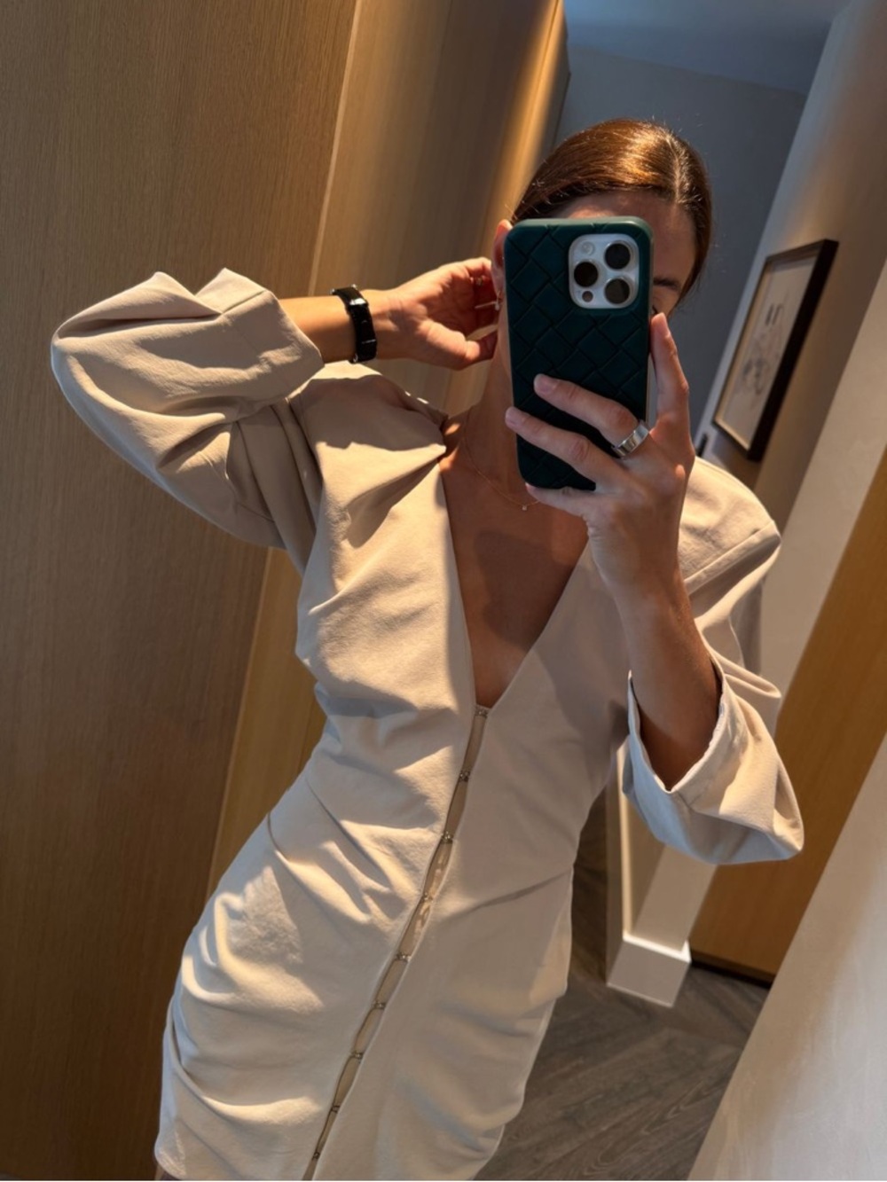 Paris Georgia Mini Dress with Puff Sleeves - Picture 3 of 7